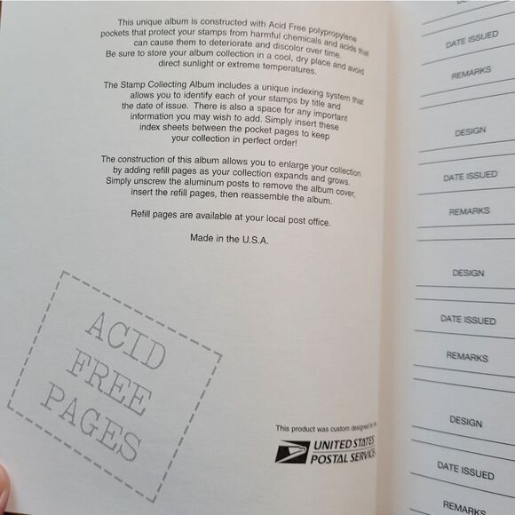 VINTAGE Y2K Looney Tunes USPS stamp collecting book binder unused - Picture 7 of 10